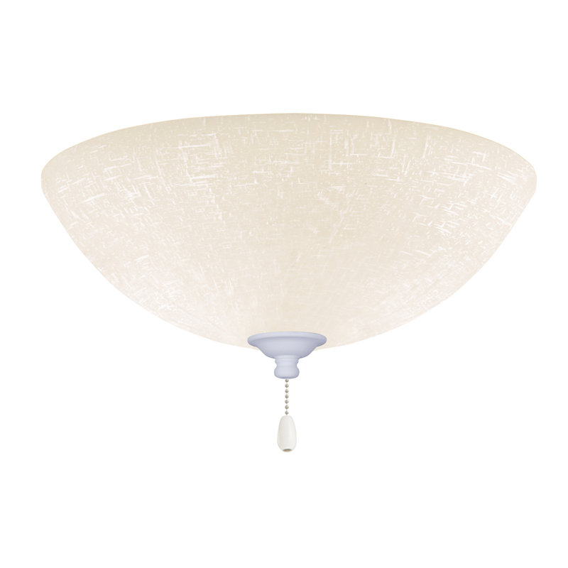 Brayden Studio 3Light Frosted Glass Shade Bowl Ceiling Fan Light Kit